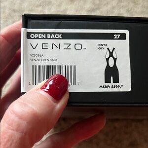 TYR Venzo Open Back Tech Suit Size 27 in Onyx (black). Brand new, sealed in box.